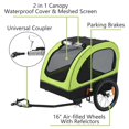 thumbnail image 2 of MOJAY Foldable Dog Bike Trailer with Rear Entrance for Small and Medium Pets Under 88 lbs, Outdoor Bike Trailer, Green, 2 of 8