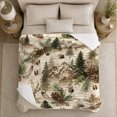 thumbnail image 5 of Rustic Mountain Lodge Autumn, Cozy Rustic Scene, Warm Flannel Blanket for Cabin and Lodge with Detailed Artwork, Animal Lovers Thanksgiving Gift, Rustic Home Decor, 5 of 9