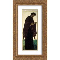 Andrei Rublev 2x Matted 14x24 Gold Ornate Framed Art Print 'Mother of God'