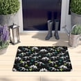 thumbnail image 2 of Cartoon Dinosaurs Skeletons Triangles Flannel Non Slip Door Rugs,Washable Door Mats Indoor,Decorative Door Mats,Dirt-Resistant and Absorbent Doormat for Entrance,Bedroom,Kitchen,Bathroom,23.5"x16", 2 of 5