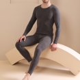 thumbnail image 6 of Youmylove Men Sleepwear Homewear Winter Silk Wool Plush Thickened Thermal Underwear Set With Double Ground Down To Cold Heat Autumn Clothes Pants Nightwear Sleep Lounge Wear, 6 of 8