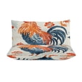 thumbnail image 3 of 3 Pcs Soft Bedding Set, Includes 1 Duvet Cover with Zipper And 2 Pillow,Shams Oil Rooster Twin(86"x70"), 3 of 8