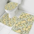 thumbnail image 3 of Yellow Rose Bath Mat 3 Piece Bathroom Rug Set, Farmhouse Romantic Botanical Floral Flowers Non Slip Bath Rug Contour Mat and Toilet Lid Cover, Absorbent Shower Mats Soft Bath Rugs and Mats Sets, 3 of 8