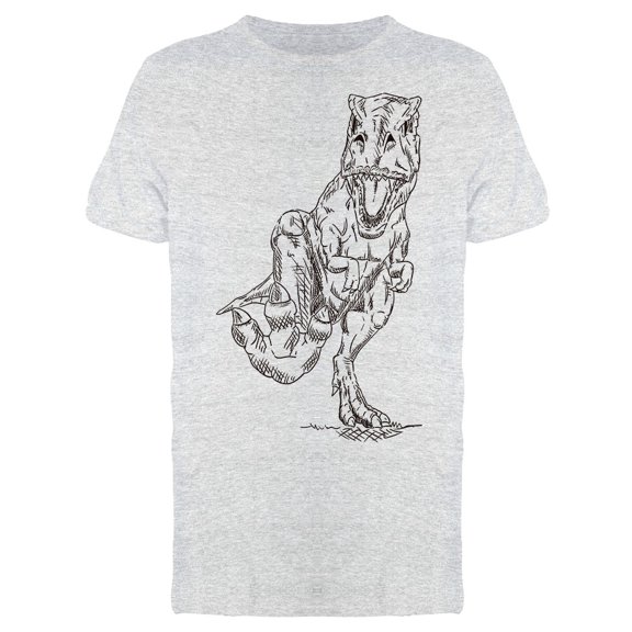 Angry T Rex Art Tee Men's -Image by Shutterstock