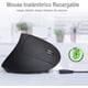 thumbnail image 3 of Mouse Inalámbrico Vertical Ergonómico Recargable, 3 DPIs Ajustables y 6 Botones, Receptor USB 2.4GHz para Windows y Mac - Negro, 3 of 8