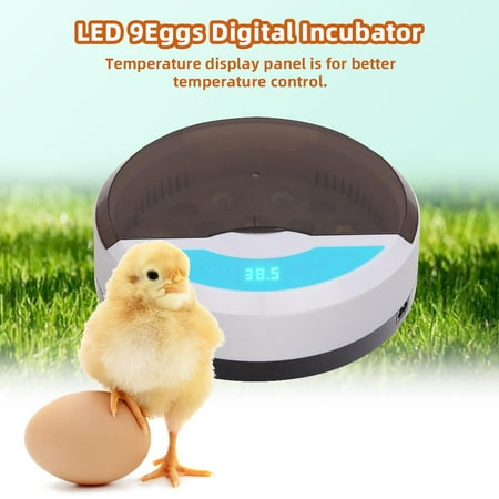 Ktaxon Mini 9 Egg Incubator Poultry Bird Pet Hatcher Control with Led Lights