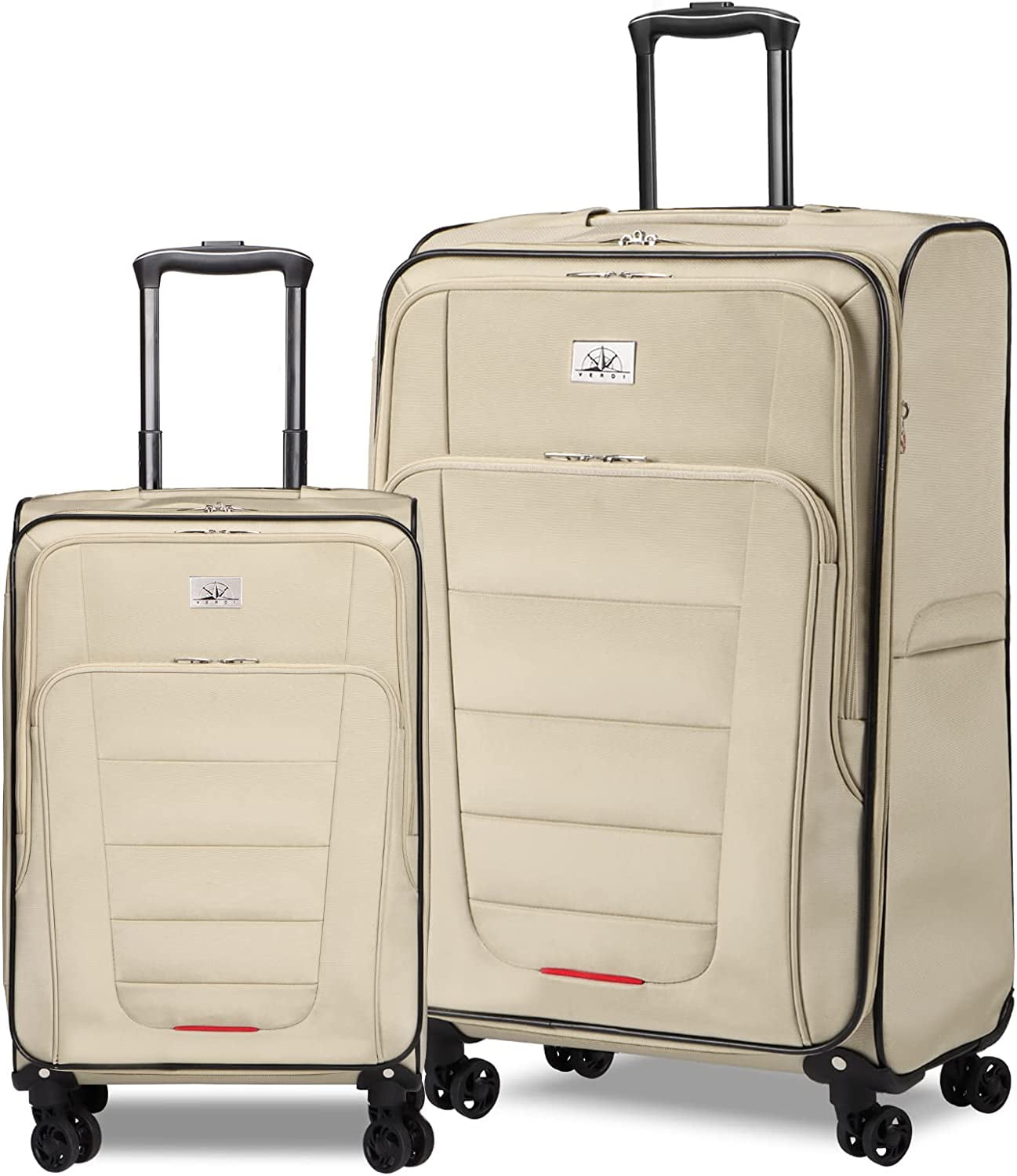 Travel Expandable Softshell Luggage Set 2 Piece Lightweight Softside