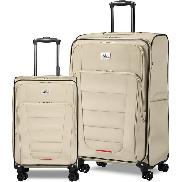 Travel Expandable Softshell Luggage Set 2 Piece Lightweight Softside