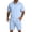 Light Blue@GC@, variant on CONZONE Mens 2 Peice Beach Outfits Solid Color Short Sleeve Buttons Up Shirts Shorts Sets Breathable Summer Tracksuits