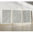 thumbnail image 4 of 3 Pieces Minimalism Abstract Boho Lines Canvas Wall Art Modern Black and White Neutral Bohemia Geometric Pictures Wall Decor Posters Print Artwork for Living Room Bedroom Office Home, 4 of 5