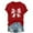 #168-Red, variant on Wowcloth Woman's Casual T-shirt, with Bow Decoration Printed Design Round Neck Short Sleeve, Fashion Comfortable for Valentine's Day and Daily Wear
