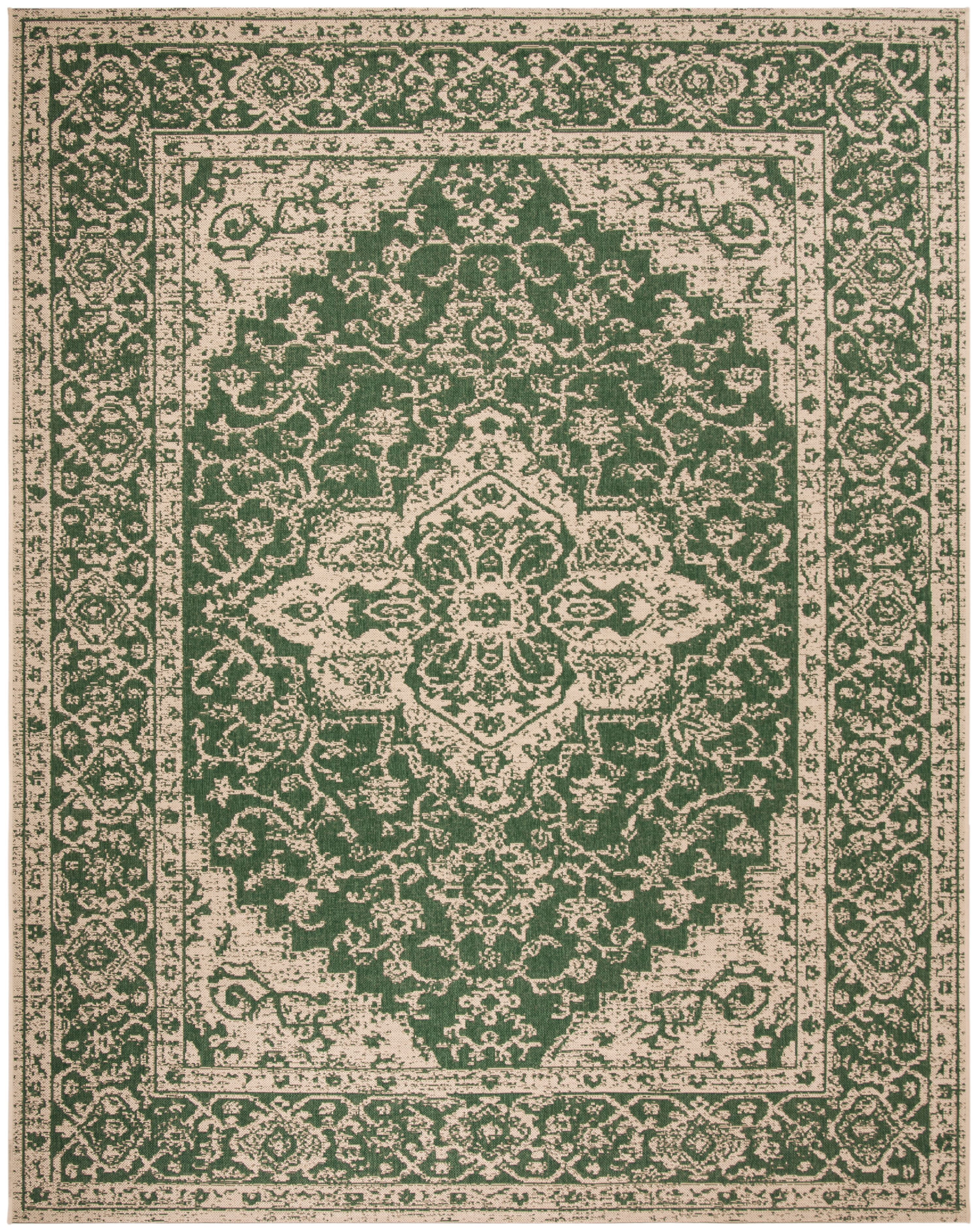 SAFAVIEH Linden Andreas Traditional Area Rug, Green/Cream, 8' x 10'