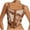 Bronze, variant on COM1950s Bras for Women, Backless Bras for Women, Women's Solid Color Lace Suspender Wrapped Around Chest Waist and Backless Bra with Transparent Mesh and Zipper Closure, Bra for Women