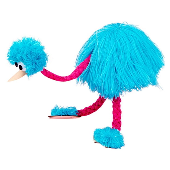 Ostrich Marionette String Puppet Interactive Toy Blue Bird Hand Puppet for Role Playing and Creative Expression Theater and Hobby Activities