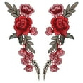 thumbnail image 1 of 1 Pair DIY Rose Flower Embroidered Patch Embroidered Patches Sew On Patch Applique For Jeans Pants, 1 of 8