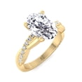 thumbnail image 2 of Kauai - Moissanite Oval Cut Lab Diamond PavÃ© Twist Band Engagement Ring, 2 of 3