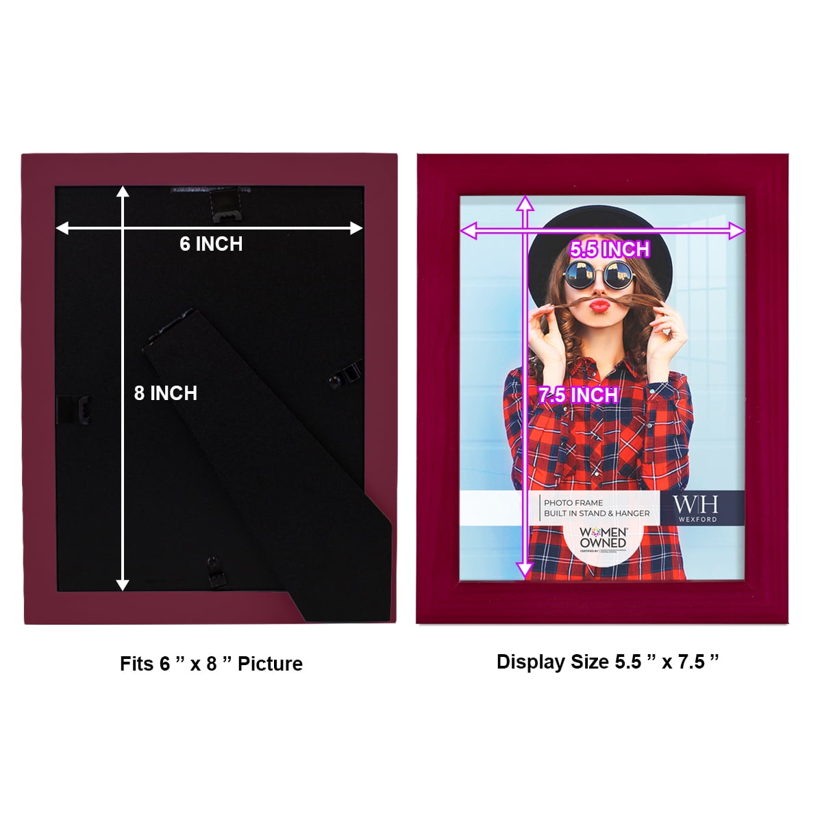 Woodgrain 6 in. x 8 in. Cherry Red Picture Frame