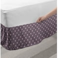 thumbnail image 2 of Modern Bed Skirt, Symmetrical Mesh of Hearts in Rounds Connected Design Valentine's Day, Elastic Bedskirt Dust Ruffle Wrap Around for Bedding Decor, 4 Sizes, Pale Eggplant and Rose, by Ambesonne, 2 of 2