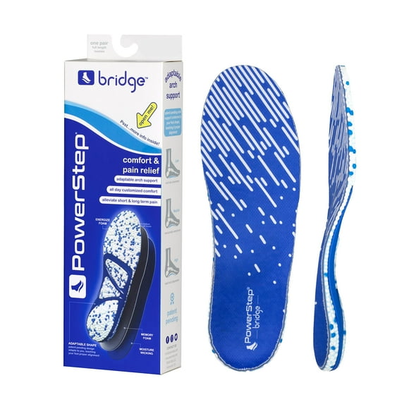 PowerStep Adaptable Arch Support Insoles - Energizing Memory Foam for Foot Pain Relief - High Arch Support for Casual or Work Boots (M 4-5.5, F 5-6.5)