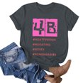 thumbnail image 1 of Fiudx Liquidación de Ofertas Flash Blusa de Manga Corta con Estampado de Moda para Mujer, Divertida Camiseta con Cuello Redondo, 1 of 3