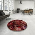 thumbnail image 3 of Ahgly Company Indoor Rectangle Abstract Cranberry Red Patchwork Area Rugs, 2' x 5', 3 of 6