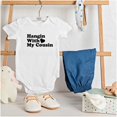 thumbnail image 3 of Hanging With Cousin Family Love Romper Boys or Girls Infant Baby Brisco Brands 24M, 3 of 6