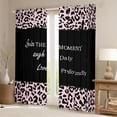 thumbnail image 2 of jejeloiu Animals Print Black Out Curtains,Chic Leopard Print Curtains Pack of 2 (42x63 Each),Pink Black Bedroom Curtains For Men Women,Breathable Home Decor, 2 of 6