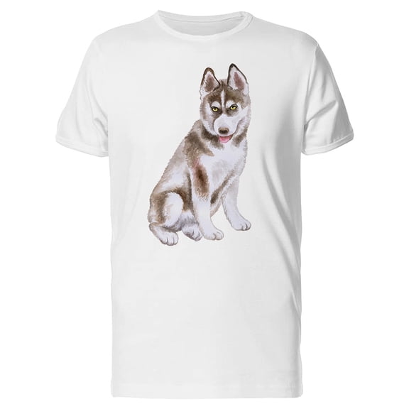 Closeup Of Brown Husky  T-Shirt Men -Image by Shutterstock, Male Large