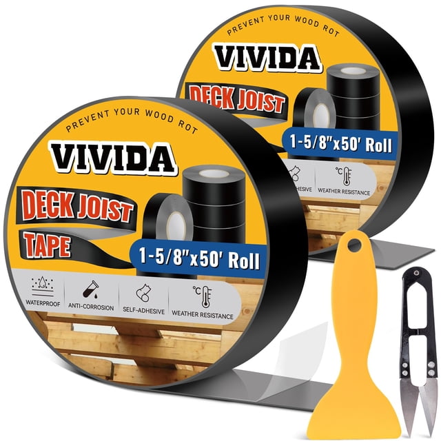 Cinta adhesiva de butilo VIVIDA, resistente al agua, 50 m (2 rollos), para terrazas