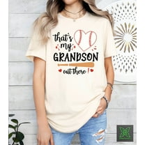Baseball Grandpa Shirt,T-ball Grandma Shirt,That's My Grandson Out There,Baseball Game Day TShirt,Baseball Lover Gift, Softball Grandma Gift Tshirt All Size S-5XL