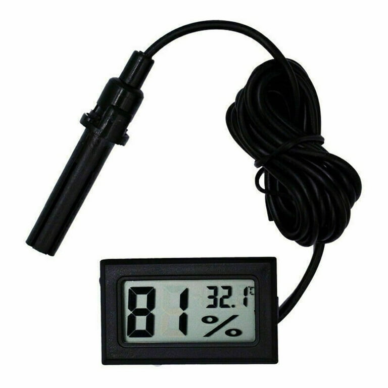 3x Mini Digital LCD Temperature Humidity Meter Thermometer (Black  Fahrenheit)