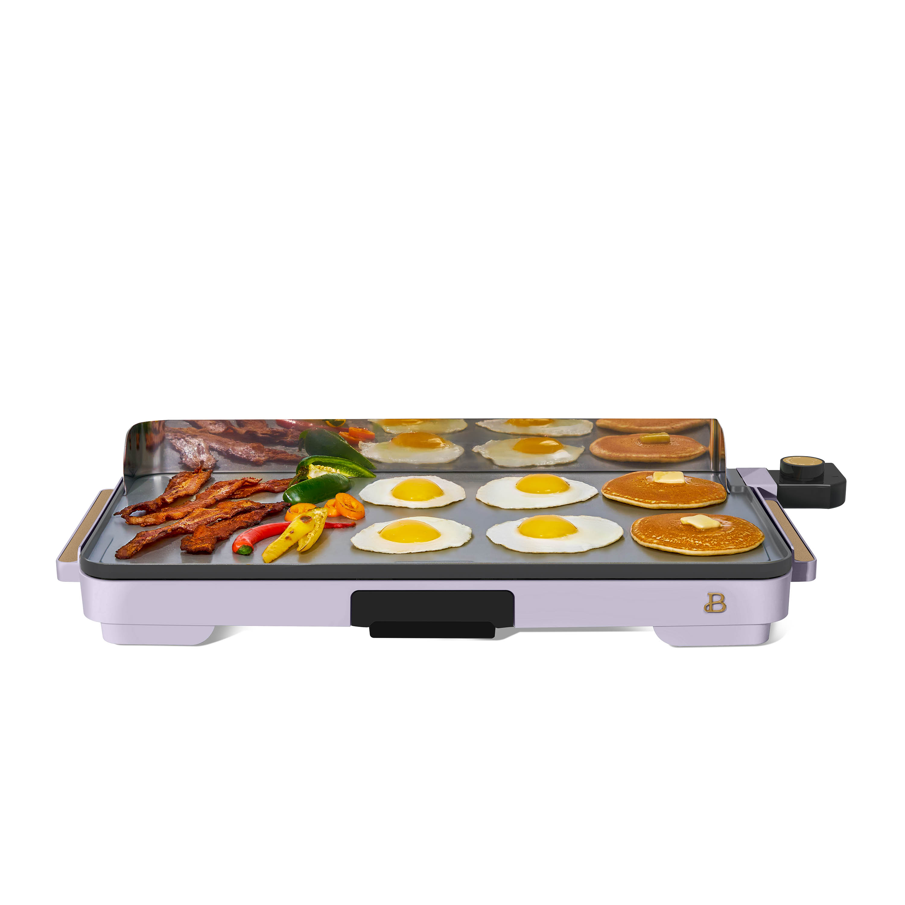 Beautiful XL Electric Griddle 12" x 22"- Non-Stick, Lavender by Drew Barrymore - image 3 of 6