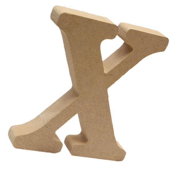 DOLITY 4x Standing Wooden Alphabet Signs Letters Craft Educational Learning Set