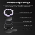 thumbnail image 6 of For iPhone 14 Pro/14 Pro Max - A Set of 3 Black Jewelled Glass Camera Lens Protectors, 6 of 6
