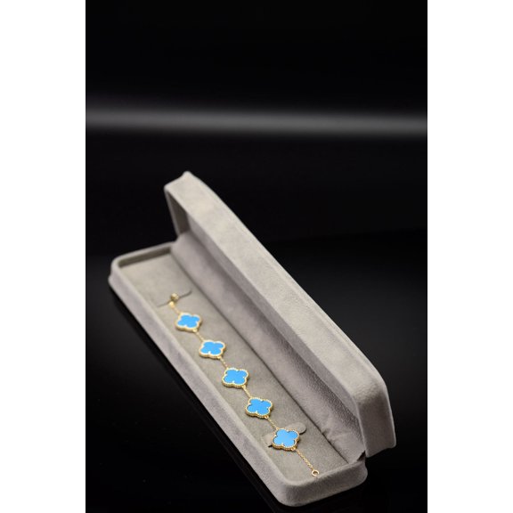 Brazalete azul trébol ( modelo más grueso)