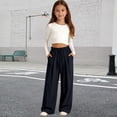thumbnail image 6 of Generic Girls Sweatpants Baggy Barrel Pants Teen Wide Leg Open Bottom Casual Drawstring Soft Sweat Pant Straight Leg Joggers Pockets, 6 of 8