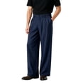thumbnail image 3 of Sorvello Men's Business Casual Dress Pants Stretch Wrinkle Resistant Cotton Linen Golf Trousers Work Office Travel Loose Fit Comfortable Dark Blue XXL, 3 of 9