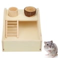 thumbnail image 1 of Pequeño Contenedor De Baño Para Mascotas, Caja De Baño De Desmontable De Madera Para Mascotas Pequeñas Con Escalera Que Sube Para Hamste, 1 of 7