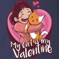 thumbnail image 3 of CafePress - My Cat Is My Valentine Long Sleeve T Shirt - Long Sleeve Dark T-Shirt, 3 of 4
