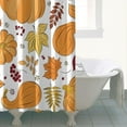 thumbnail image 4 of Rustic Autumn Farm Pumpkins Harvest Shower Curtains,Washable Bathtub Curtains with Hooks Retro Polyester Fabric Curtains for Thanksgiving Day Fall Party Home Decor, 4 of 5