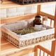thumbnail image 5 of Cesta de almacenamiento de ratán para el hogar, sala de estar, escritorio, caja de almacenamiento de acabado de cosméticos, cesta de almacenamiento de paja con cuerda de papel, 5 of 5