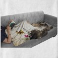 thumbnail image 6 of Art Soft Flannel Fleece Blanket, Bird Jumping into a Lotus in a Gloomy Setting Circle of Life Chinese Culture, Cozy Plush for Indoor and Outdoor Use, 50" x 60", Cream Taupe Hot Pink, by Ambesonne, 6 of 6