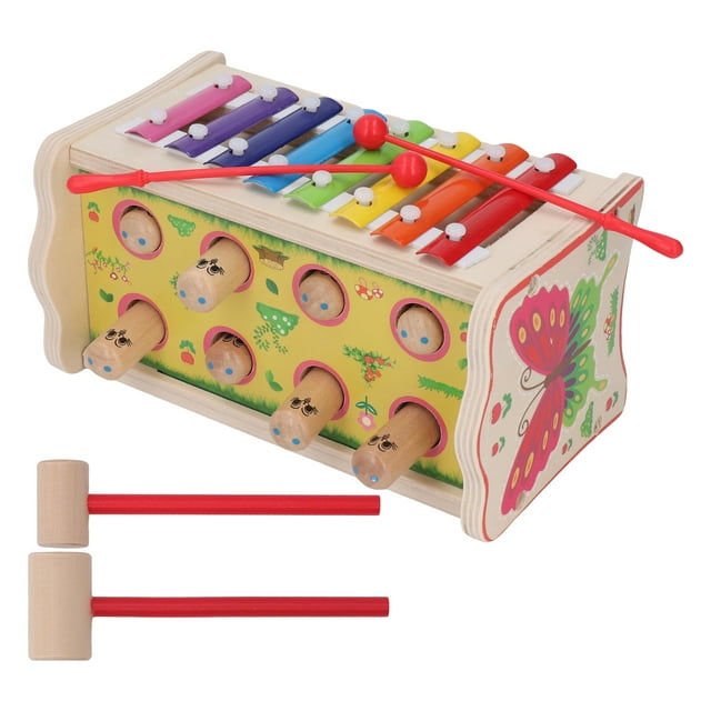 Juguete musical para golpear al bebé, juguete para golpear con martillo de madera, juguete para golpear con martillo de madera, juguete para golpear al bebé, diseño exquisito