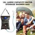 thumbnail image 4 of Bolsa De Ducha Bolsa de transporte de baño de 15 l, bolsa de agua de ducha de energía Solar con manguera de 95 cm para senderismo al aire libre Sywqhk Para Estrenar, 4 of 7