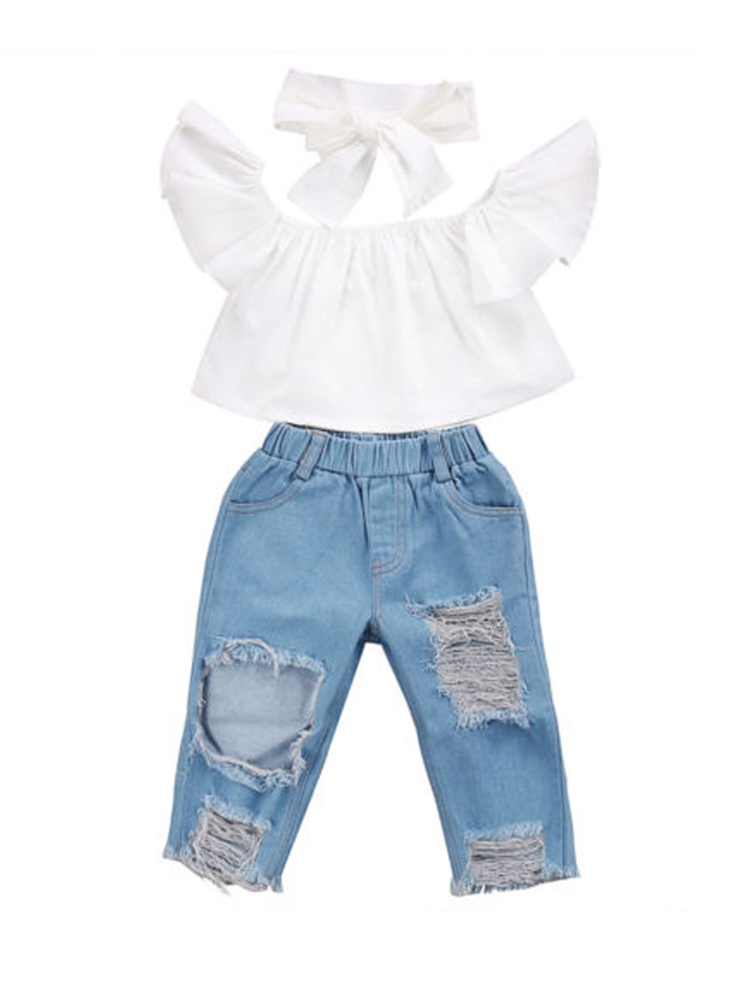 baby girl destroyed jeans