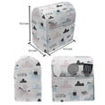 thumbnail image 4 of Cartoon Stand Mixer Cover, Little Girl on Pony Along Clouds Mountains Sky Raindrops Doodle Theme, Kitchen Appliance Organizer Bag Cover with Pockets, 5 Quarts, Pale Blue Rose White, by Ambesonne, 4 of 4