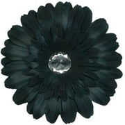 Simplicity Gerbera Black Fabric Daisy with Jewel, 1 Each