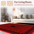 thumbnail image 2 of ODIKA 5'x7' Machine Washable Non-Slip Area Rug, Chic Modern Pile High Traffic Rug, Red, 36604, 2 of 7