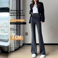 thumbnail image 2 of Maternidad primavera nuevo estilo pantalones Bootcut adelgazantes para mujer aberturas laterales suaviza tu silueta muestra prendas de vestir exteriores de alto adelgazamiento, 2 of 5