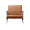 thumbnail image 1 of Studio Designs Home Modern Atlas Accent Chair for Living Room Bedroom, Bonded Leather, Caramel Brown, 72004, 1 of 5